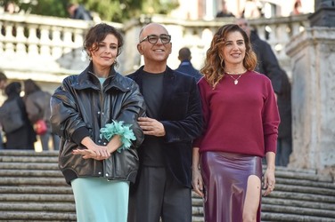 12.12.2024 Piazza di Spagna Ferzan &Ouml;zpetek and cast film DIAMANTI G.Biagini ph