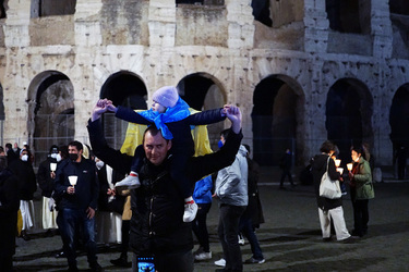 25.02.2022 Roma Colosseo Manifestazione contro guerra Ucraina 25.02.2022 Roma Colosseo Manifestazione contro guerra Ucraina