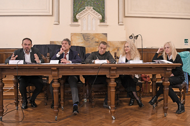 11.03.2025 Roma Aula Magna Facolt&agrave; Teologica Valdese Assemblea Bilancio OdG e Premi 50 anni da giornalisti G.Leanza ph