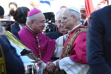 25.05.2025 Leone XIV riceve omaggio Citt&agrave; di Roma in Campidoglio G.Leanza ph