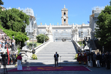 25.05.2025 Leone XIV riceve omaggio Citt&agrave; di Roma in Campidoglio G.Leanza ph