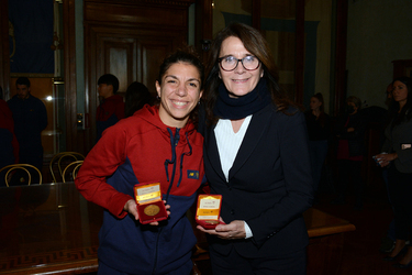 Roma 20.12.2022 AS Roma Femminile in Campidoglio con Supercoppa G.Leanza ph Roma 20.12.2022 AS Roma Femminile in Campidoglio con Supercoppa G.Leanza ph