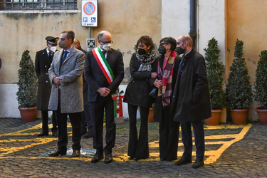 13.01.2022 Il feretro di David Sassoli in Campidoglio G.Biagini ph per SCATTO. 13.01.2022 Il feretro di David Sassoli in Campidoglio G.Biagini ph per SCATTO.
