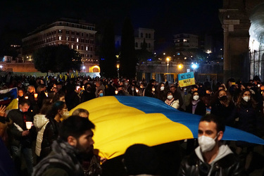 25.02.2022 Roma Colosseo Manifestazione contro guerra Ucraina 25.02.2022 Roma Colosseo Manifestazione contro guerra Ucraina