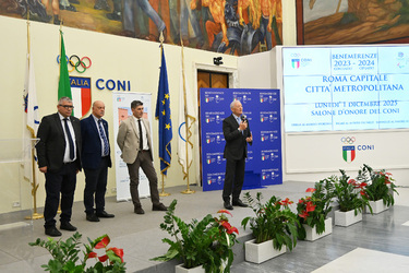 01.12.2025 Salone d Onore CONI Benemerenze 2023 24 CONI Lazio e CIP Lazio Stelle e Palme al Merito Sportivo Medaglie al Valore Atletico G.Leanza ph