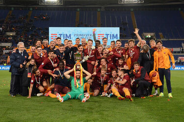 21.04.2017 Finale Coppa Italia Primavera Roma vs Entella 2 0 Esultanze 21.04.2017 Finale Coppa Italia Primavera Roma vs Entella 2 0 Esultanze