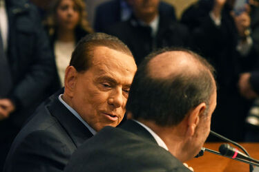 13.12.2017 Roma Piazza di Pietra. Vespa e Berlusconi presentano libro