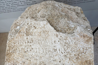 Roma 16.07.2021 Ara Pacis Cippo pomeriale romano. G.Leanza ph