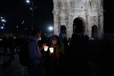 25.02.2022 Roma Colosseo Manifestazione contro guerra Ucraina 25.02.2022 Roma Colosseo Manifestazione contro guerra Ucraina