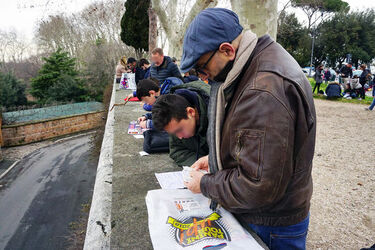 Roma 04.03.2018 Piazza Garibaldi. Panini Tour Up 2018