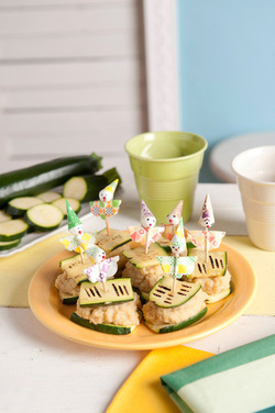 QUADROTTI ZUCCHINE GRIGLIATE CON RIPIENO DI CREMA DI CECI