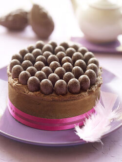 TORTA AL CIOCCOLATO CON OVETTI DI CIOCCOLATO