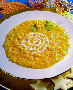 CREMA DI LENTICCHIE ROSSE CON ZUCCA E VERZA