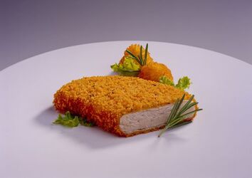 POLLO IMPANATO CON PATATE