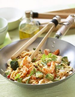 SPAGHETTI DI RISO AI GAMBERI