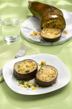 MELANZANE RIPIENE DI TABULE PICCANTE ALL ALBICOCCA