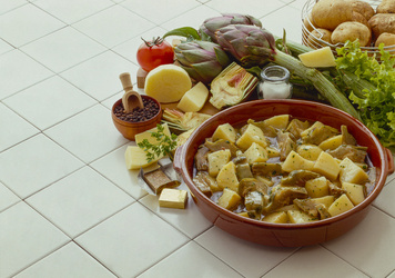 CARCIOFI E PATATE IN CASSERUOLA