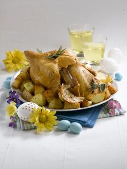 FARAONA IN CROSTA DI PANE ALLE ERBE