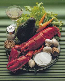 ASTICE E AVOCADO INGREDIENTI PER INSALATA