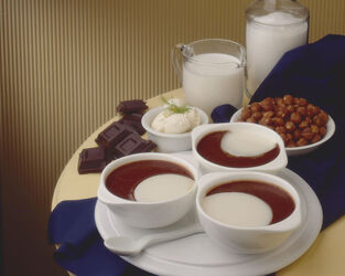 BUDINI DI SEMOLINO CON GELATINA DI RIBES BUDINI DI SEMOLINO CON GELATINA DI RIBES