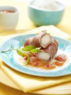 INVOLTINI DI PESCATRICE AL PROSCIUTTO CRUDO