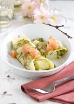 CANNELLONI CON PATATE FAGIOLINI E PESTO