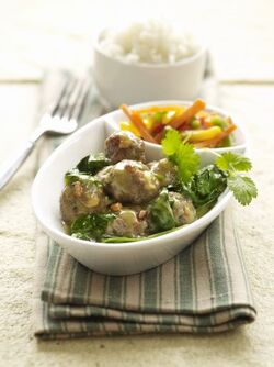 POLPETTINE D AGNELLO AL CURRY VERDE