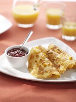 CREPES CON MAIS E CONFETTURA