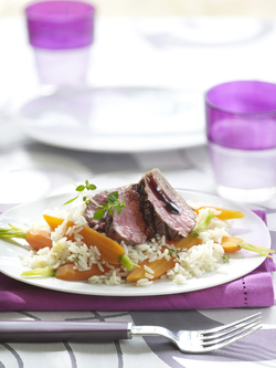 AGNELLO ALLA GRIGLIA CON RISO AGLIO E CAROTE BABY