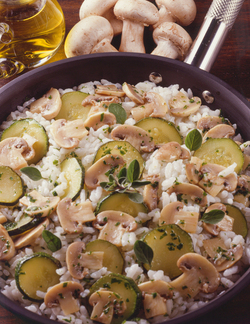 PADELLA DI RISO FUNGHI E ZUCCHINE