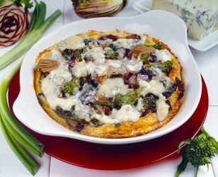 CLAFOUTIS AL GORGONZOLA