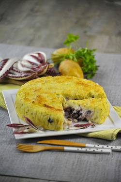 GATEAU VEGANO DI PATATE AL RADICCHIO