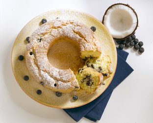CIAMBELLA AL COCCO E MIRTILLI CIAMBELLA AL COCCO E MIRTILLI