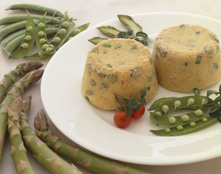 SFORMATINI DI PATATE ASPARAGI E PISELLI
