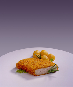 POLLO IMPANATO CON PATATE