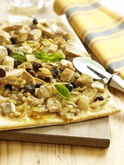 PIZZA CON POLLO AL CURRY