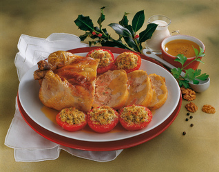 FARAONA CON RIPIENO ALLE NOCI