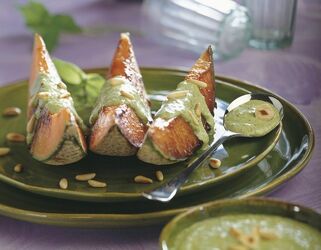 MELONE ALLA GRIGLIA CON PESTO DI MENTA