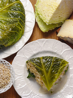 TIMBALLO DI ORZO E VERZA