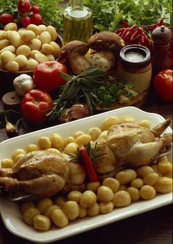 POLLI ALLO SPIEDO CON PATATINE