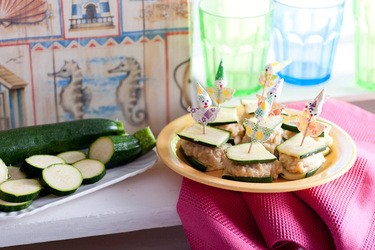 QUADROTTI ZUCCHINE GRIGLIATE CON RIPIENO DI CREMA DI CECI