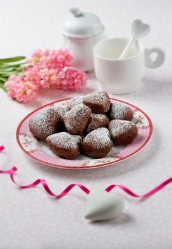 CUORI FRITTI AL CACAO