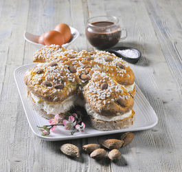 COLOMBA CON CREMA DI MASCARPONE E CIOCCOLATO FUSO AL CAFF&Egrave;