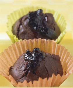 MUFFINS AL CIOCCOLATO E MIRTILLI