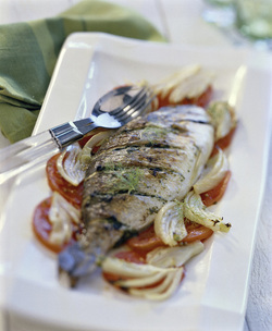 ORATA AL FORNO CON POMODORI E FINOCCHI