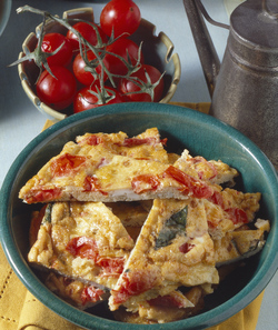 FRITTATA AL FORNO CON POMODORI E BASILICO