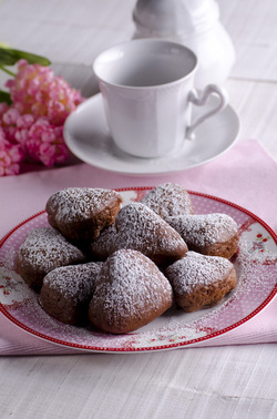 CUORI FRITTI AL CACAO