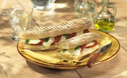 PANE GRIGLIATO CON POMODORO E MOZZARELLA