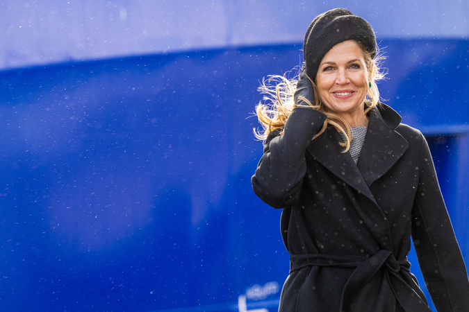 Texel la regina Maxima partecipa al battesimo della nave da ricerca Anna Weber Van Bosse