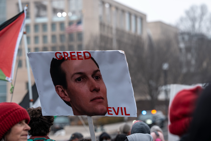 Protesters At The Board Of Peace Meeting Washington Dc United States 19 Feb 2026